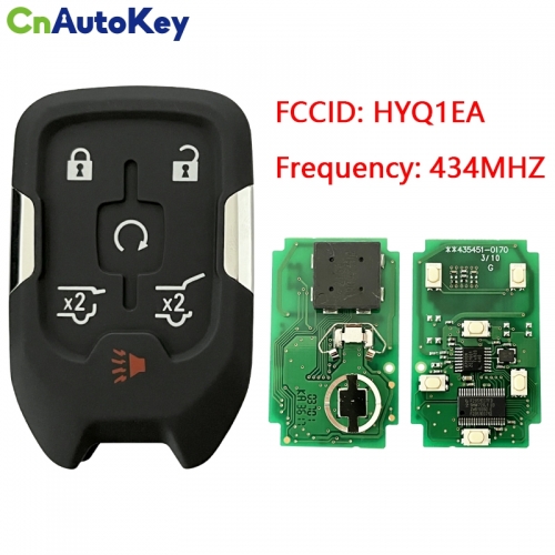 CN014068  Smart Remote Car Key Keyless Fob For Chevrolet Tahoe Suburban Silverado 4-Door Utility HYQ1EA 13529633 13508282 433 MHZ