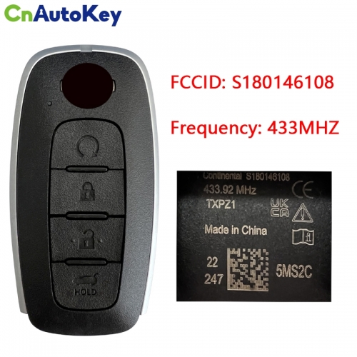 CN027101 Original 2023 N-issan Smart Key Remote 4 Buttons 434MHz Fcc ID KR5TXPZ1 S180146108 HITAG AES CHIP