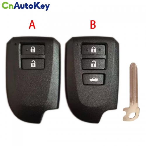 CS007137   Remote Key Shell With Emergency Key Smart car key Case Fit For New Toyota Yaris Yarisl Verso Vios Smart Keyless