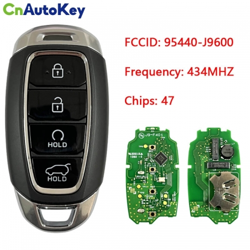 CN020278  Hyundai Kona 2021 Genuine Smart Key 4 Buttons 434MHz 95440-J9600