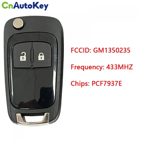 CN028001 ORIGINAL Key for Opel Astra J Frequency 434 MHz 2 button Transponder PCF 7937E Part No GM1350235