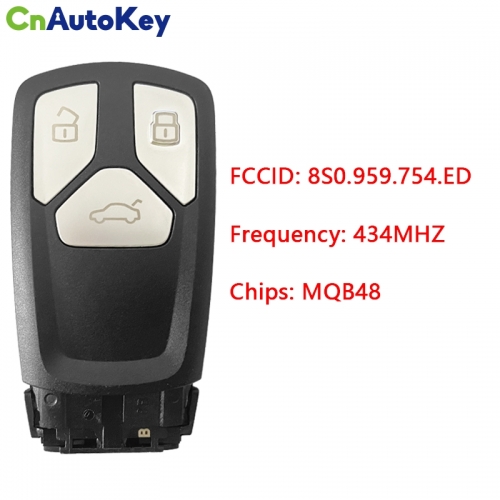CN008087  Applicable to Audi Smart Car Key Model: FS14P70M FCC: 8S0.959.754.ED 434MHZ MQB48 chip