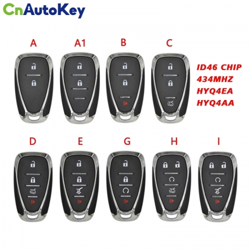CN014108  Car Remote Control Key For Chevrolet Camaro Equinox Cruze Malibu Spark HYQ4EA HYQ4AA ID46 PCF7952   434MHZ