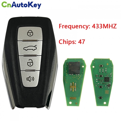 CN031007 Car Keyless Smart Remote Key 433Mhz ID47 Chip for Geely Okavango Azkarra Atlas Coolray Monjaro KX11 Emgrand X7 X3 S1
