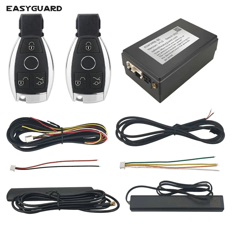 CN125 EASYGUARD keyless Entry fit for benz Cars with turn key to Start only remote lock unlock system trunk release ESW309B-BE   3 BUTTON