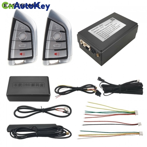 CN124 EasyGuard Smart Key PKE Kit Fit For BMW with Factory Ignition Start DC12V Passive Keyless Valet Mode/Lock Unlock Setting