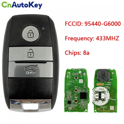 CN051046 Genuine KIA Nero Genuine Smart Key Remote 2017 3 Buttons 433MHz 8A Chip 95440-G6000
