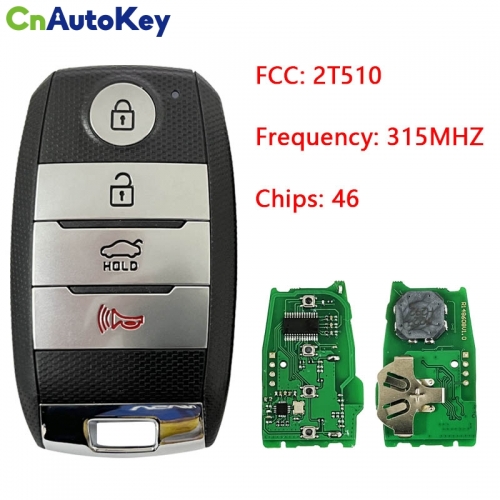 CN051178   Suitable for KIA smart remote control key fcc：2T510  ID: 9F273970 315MHZ 46 chip