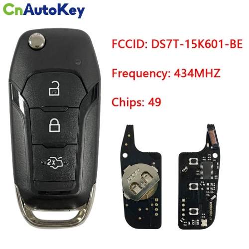 CN018053 Flip Remote Key Fob 3 Button 433MHz ID49 for Ford Escort / New Mondeo 2014-2017 DS7T-15K601-BE