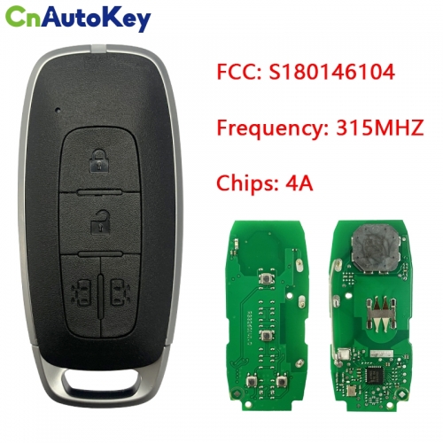 CN027109  Suitable for Nissan After market smart remote control key FCC: S180146104 315MHZ 4A chip