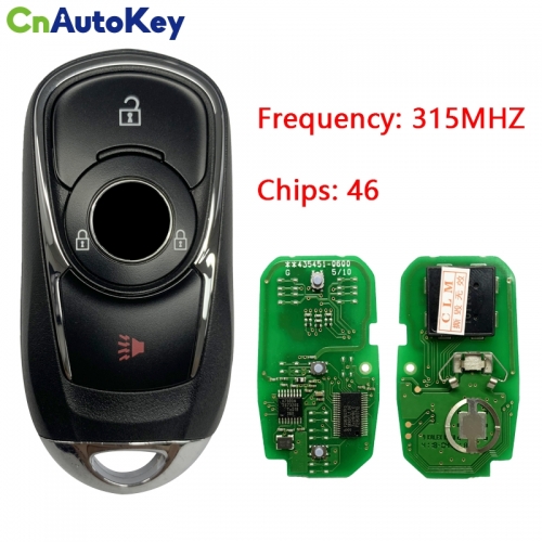 CN013019 2018-2020 Buick Encore  3-Button Smart Key  315MHZ ID46 chip PN 13506667 HYQ4AA