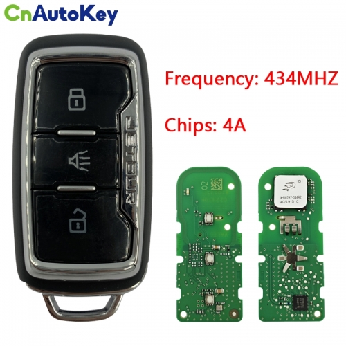 CN079012  Suitable for Chery's original intelligent remote control key 434MHZ 4A chip