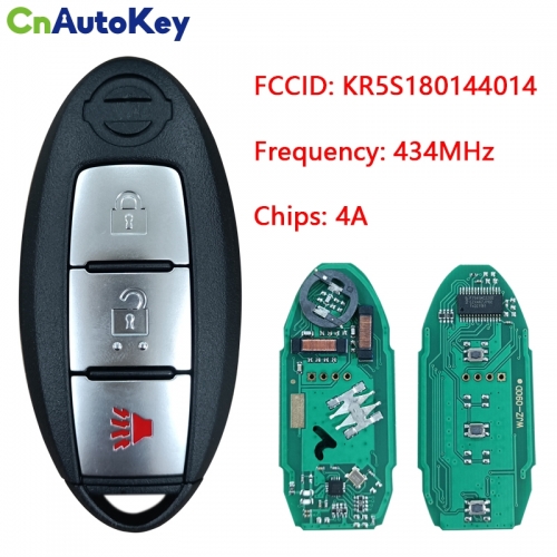 CN027070 For Nissan Rogue Kicks Proximity Smart Key KR5S180144014 434MHZ 4A CHIP