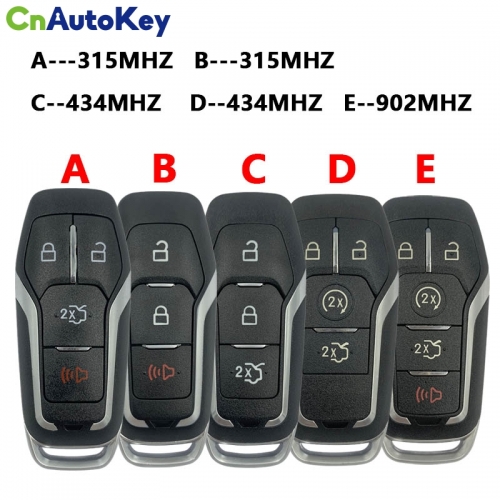 CN018122  3/4/5 Buttons Remote Smart Car Key  For Ford Fusion Explorer Edge Mustang Mondeo Kuka 2013-2017 M3N-A2C31243300 315/434/868/902mhz