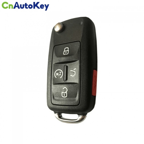 CN001141 Aftermarket Flip remote key 4+1 button with panic 433mhz for VW car key