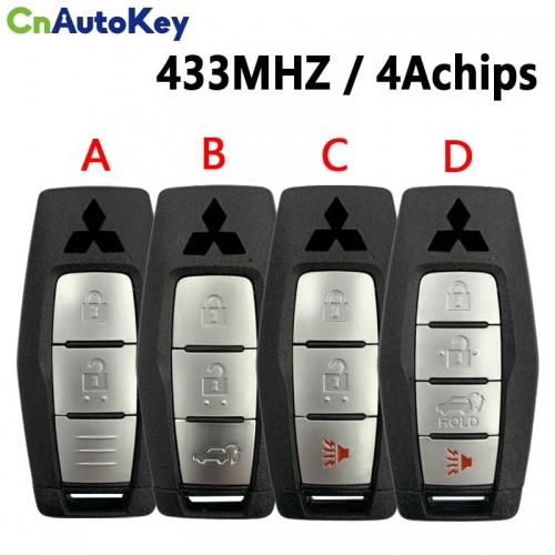 CN011038  2021-2022 Mitsubishi Outlander / 2/3/4-Button Smart Key / PN: 8637C253 / KR5MTXN1 433MHZ 4A Chip （After market）