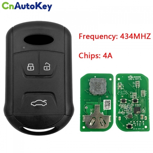 CN079013  Suitable for Chery OEM intelligent remote control key 434MHZ 4A chip