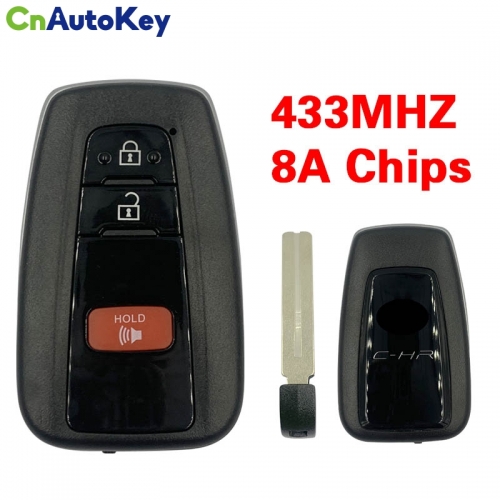 CN007138 For Toyota C-HR Genuine Smart Key Remote 2018 2+1 Buttons 433mhz 61E470-0010 BR2EX