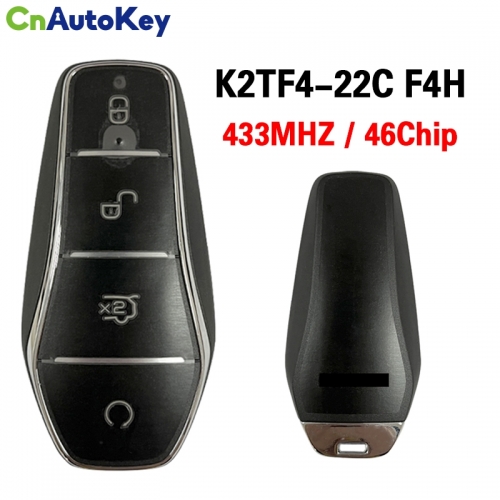 CN085004 4 Buttons Car Keyless Samrt Remote Key with ID46 Chip for BYD QIN  PLUS EV  434MHZ K2TF4-22C F4H