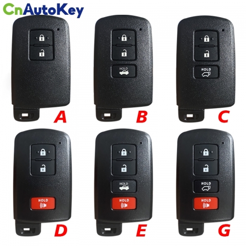 CS007147 aftermarket 2/3/4 Button Smart Key For Toyota car remote shell with blade