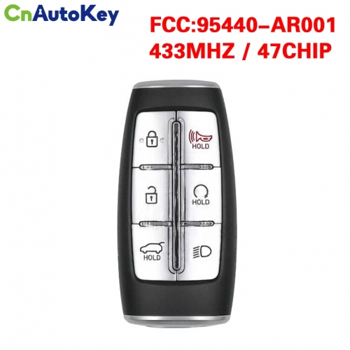 CN020294 for 2022 Hyundai Genesis GV70 5+1Buttons Smart Key FCC ID:TQ8-FOB-4F36 PN: 95440-ARO01  CHIP: 47 433MHz