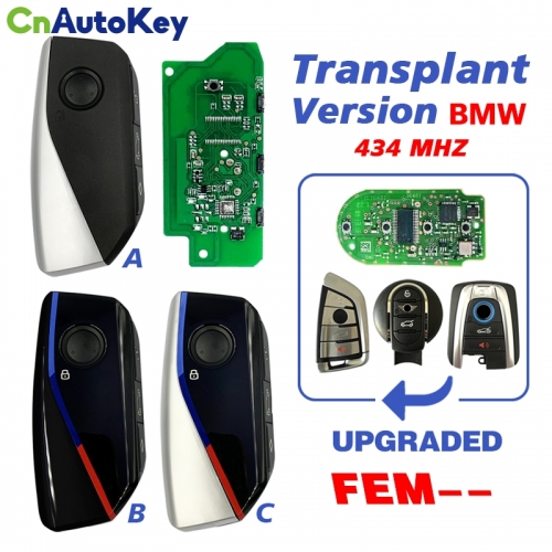 CN006115 Updated For BMW Upgrade FEM-- Smart Key 4 Button Transplant Version