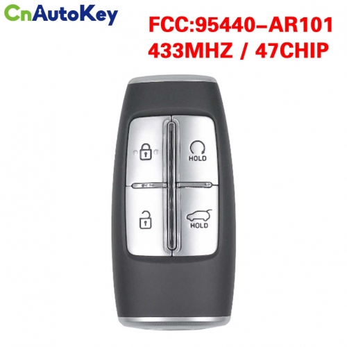 CN020300  for 2022 Hyundai Genesis GV70 4Buttons Smart Key FCC ID: TQ8-FOB-4F37 PN: 9544O-AR101 CHIP: 47 433MHz