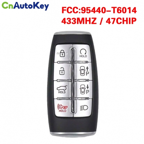 CN020293  for 2022 Hyundai Genesis Gv80 7+1Buttons Smart Key FCC ID:TQ8-FOB-4F35 PN: 9544O-T6014 CHIP: 47 433MHz