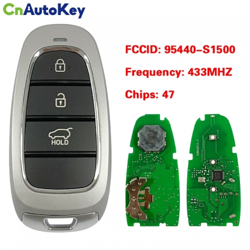 CN020280 FCCID 95440-S1500 Aftermarket 3 Button Key For Hyundai Santa Fe 2022 Smart Keyless Remote Fob 47 Chip 433Mhz FOB-4F25