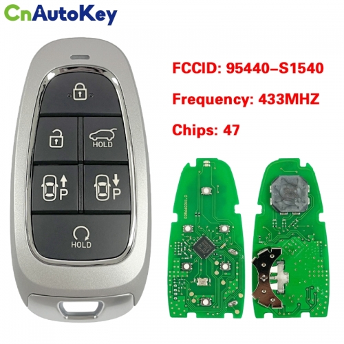 CN020230  Hyundai Santa Fe 2021 Smart Key Remote 6 buttons 433 MHz HITAG 3 ID47 PCF7938 chip 95440-S1540