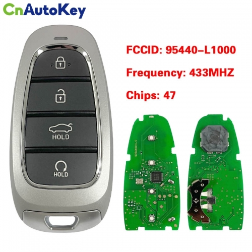 CN020270 Hyundai 4-button smart key+remote controller 47 chip 433MHZ  FCCID 95440-L1000 keyless GO