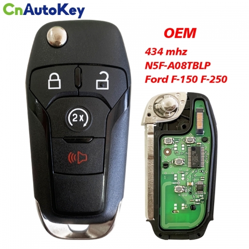 CN018141 4 Button 434mhz  FCC ID ：N5F-A08TBLP For 2023-2024 Ford F-150 F-250 Remote Start Flip Key