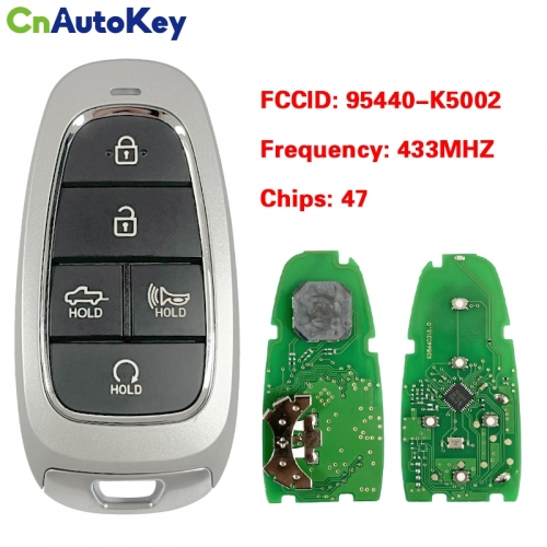 CN020253 5 Buttons 433 MHz HITAG3 ID47 Chip For Hyundai Santa Cruz 2022-2023 Smart Key Remote FCC ID: TQ8-FOB-4F27  P/N: 95440-K5002