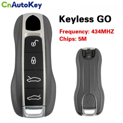 CN005022  OEM Smart Key for Porsche Buttons:4/ Frequency: 434MHz / Blade signature: HU162T / Keyless GO