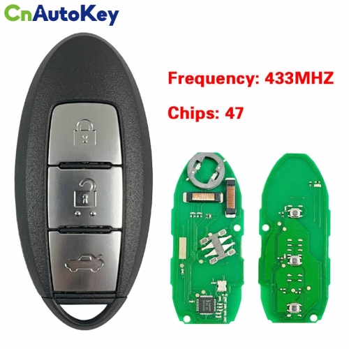 CN027042  3 buttons remote car key 433mhz FCF7952 for 2016 Nissan new Bluebirds New Sylphy