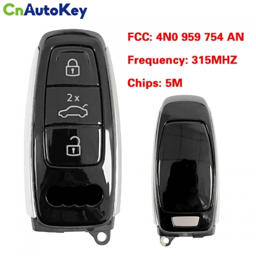 CN008018 MLB Original OEM Smart Remote Key Control Car Fob 3 Button For Audi A5 A6 A7 Q8 2019 2020 2021 315MHz Keyless Go FCCID 4N0 959 754 AN