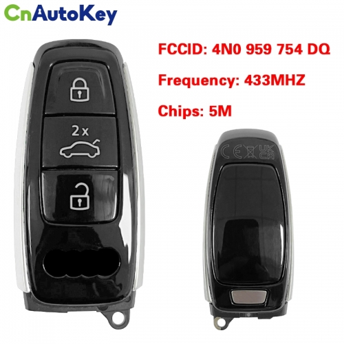 CN008108 MLB Original 3 buttons 433 MHz 5M Chip For Audi A8 2017-2021 Smart key Remote FCC ID 4N0 959 754 DQ Keyless Go
