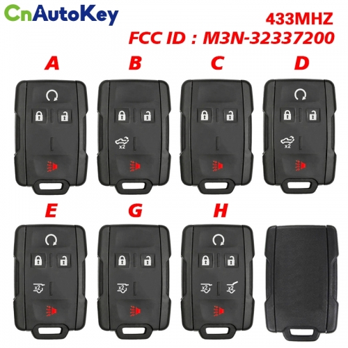 CN019029  2015 - 2023 Chevrolet GMC Keyless Entry 2/3/4/5/6B Remote Key 434MHZ FCC: 22881479/84209237/13577765/84209236/13580079/13580080/32337200