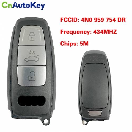 CN008112  MLB Original 3 Button 434 MHz 5M Chip for Audi A8 2017-2021 Smart Key Remote FCC ID 4N0 959 754 DR Keyless Go