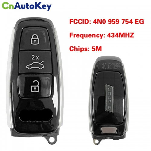 CN008114 MLB Original 3 Button E-tron 434 MHz 5M Chip for Audi A8 2017-2021 Smart Key Remote Control FCC ID  4N0 959 754 EG Keyless Go