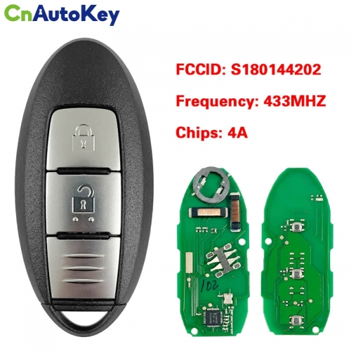CN027053 Smart Card auto Remote Key for Nissan Qashqai X-Trail 433MHZ AES Chip S180144202