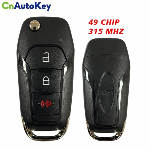 CN018082 3 Buttons 315mhz 49 Chip Smart Key For Ford F150 2015+ Remote Strattec 5923667  HU101 2 Track Flip Key