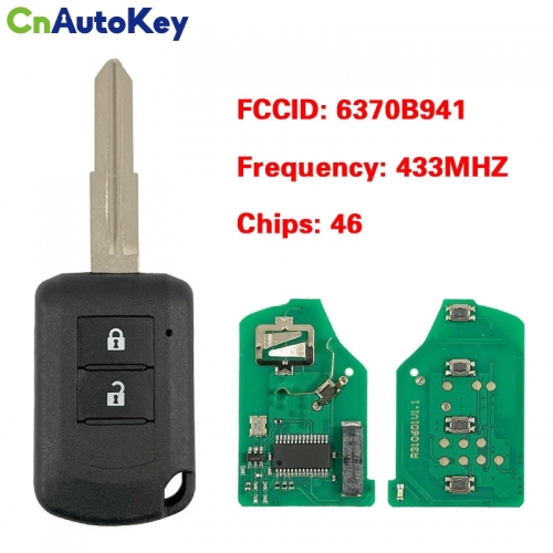 CN011028  2016 - 2017 Mitsubishi Mirage, Outlander, ASX  2Buttons, J166E PCF7941, 433MHz, MIT11R 6370B941