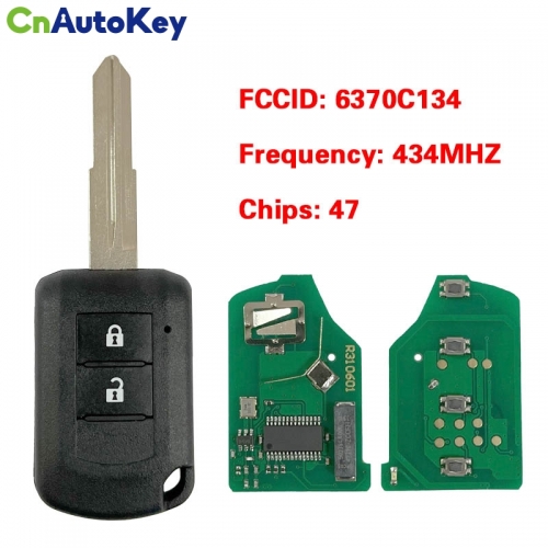 CN011031 Mitsubishi Eclipse 2014+ Key Head Remote, 2Buttons, J166E HITAG3 PCF7961XXT, 433MHz, MIT11R 6370C134