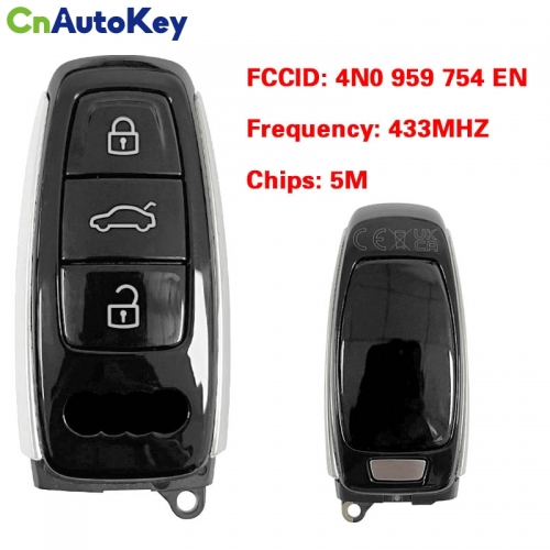 CN008155  MLB Original 3 Button 433MHZ  5M Chip for Audi A8 2017-2021 Smart Key Remote Control FCC ID 4N0 959 754 EN Keyless Go