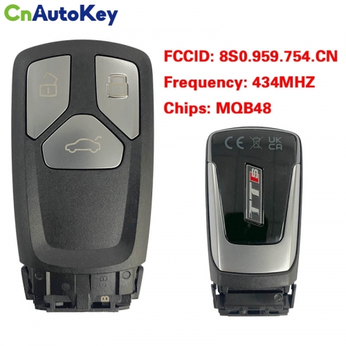 CN008096  Applicable to Audi Smart Car Key Model: FS14P70 FCC: 8S0.959.754.CN 434MHZ MQB48 chip