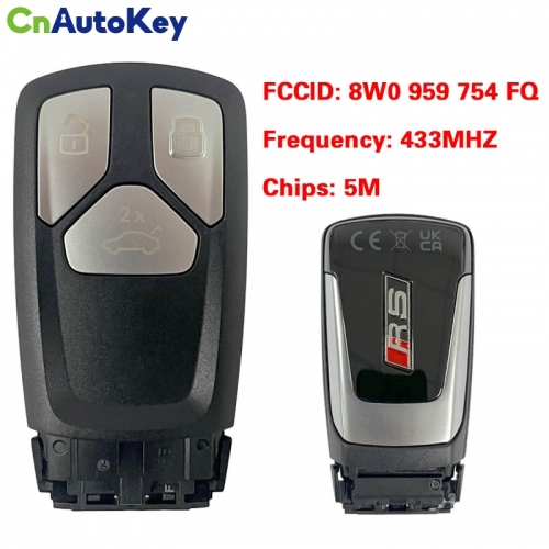 CN008161  MLB Original 3 Buttons for Audi A4 A5 Q5 Q7 RS remote control key 433Mhz 5M chip FCC: 8W0 959 754 FQ Keyless GO