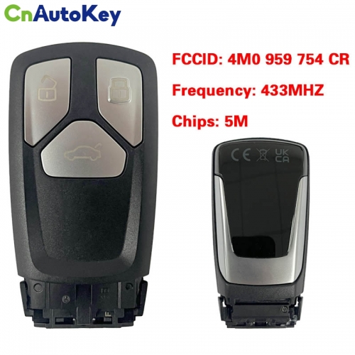 CN008160 MLB Original 3 buttons For Audi A4 A5 Q5 Q7 remote control key 433Mhz 5M chip FCC: 4M0 959 754 CR Keyless GO