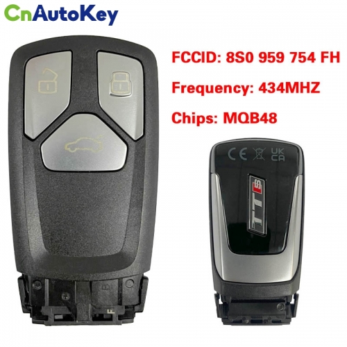 CN008168 Original 3 Buttons For Audi A3 Q2 Q3 TT Remote Control key 434Mhz MQB48 chip FCC: 8S0 959 754 FH Keyless GO