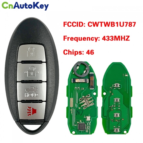 CN027046 NISSAN Armada 2017 Smart Key 4-Btns (Hatch)  434MHZ PCF7952 CWTWB1U787